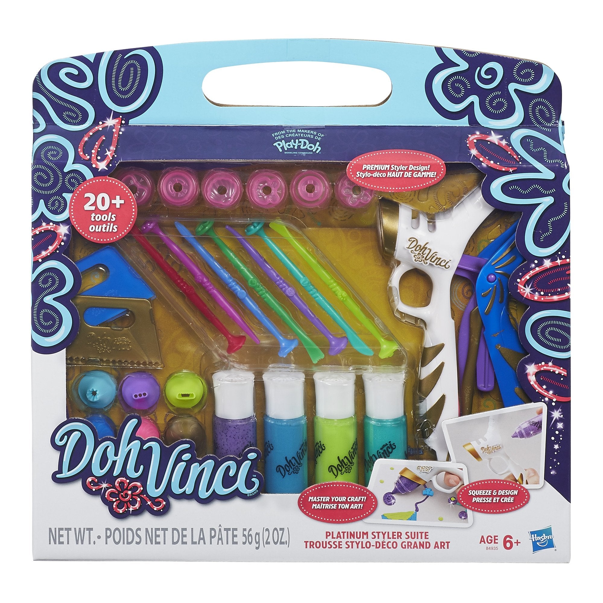 Hasbro - Play-Doh DohVinci  - Platinum Styler Suite - Set Decorazione 3D