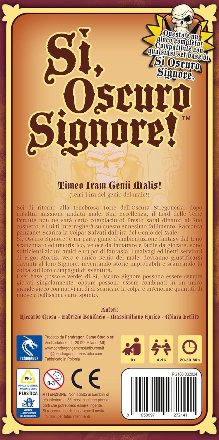 Pendragon - Sì, Oscuro Signore! - Set Base Rosso