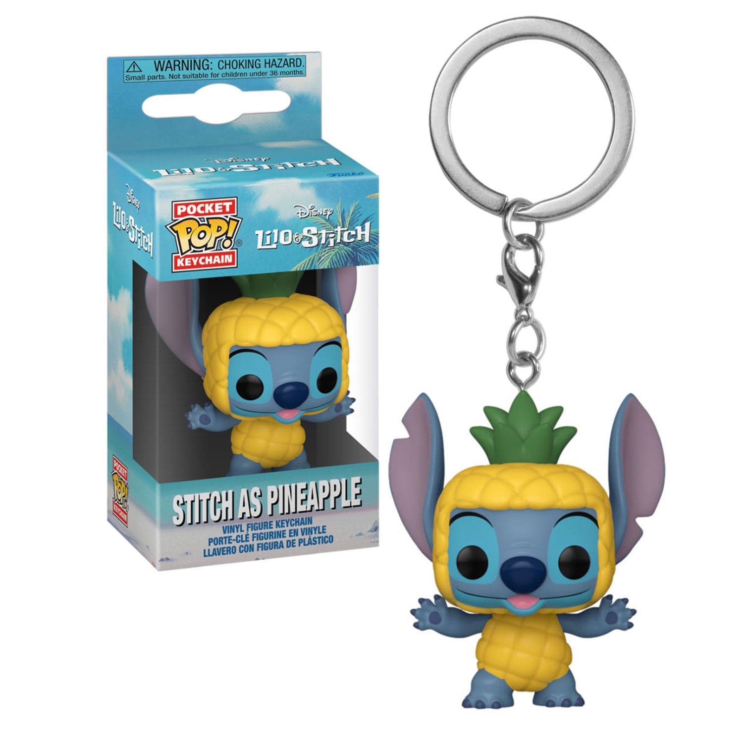 Lilo & Stitch – Portachiavi Pocket POP! Vinyl Stitch Ananas