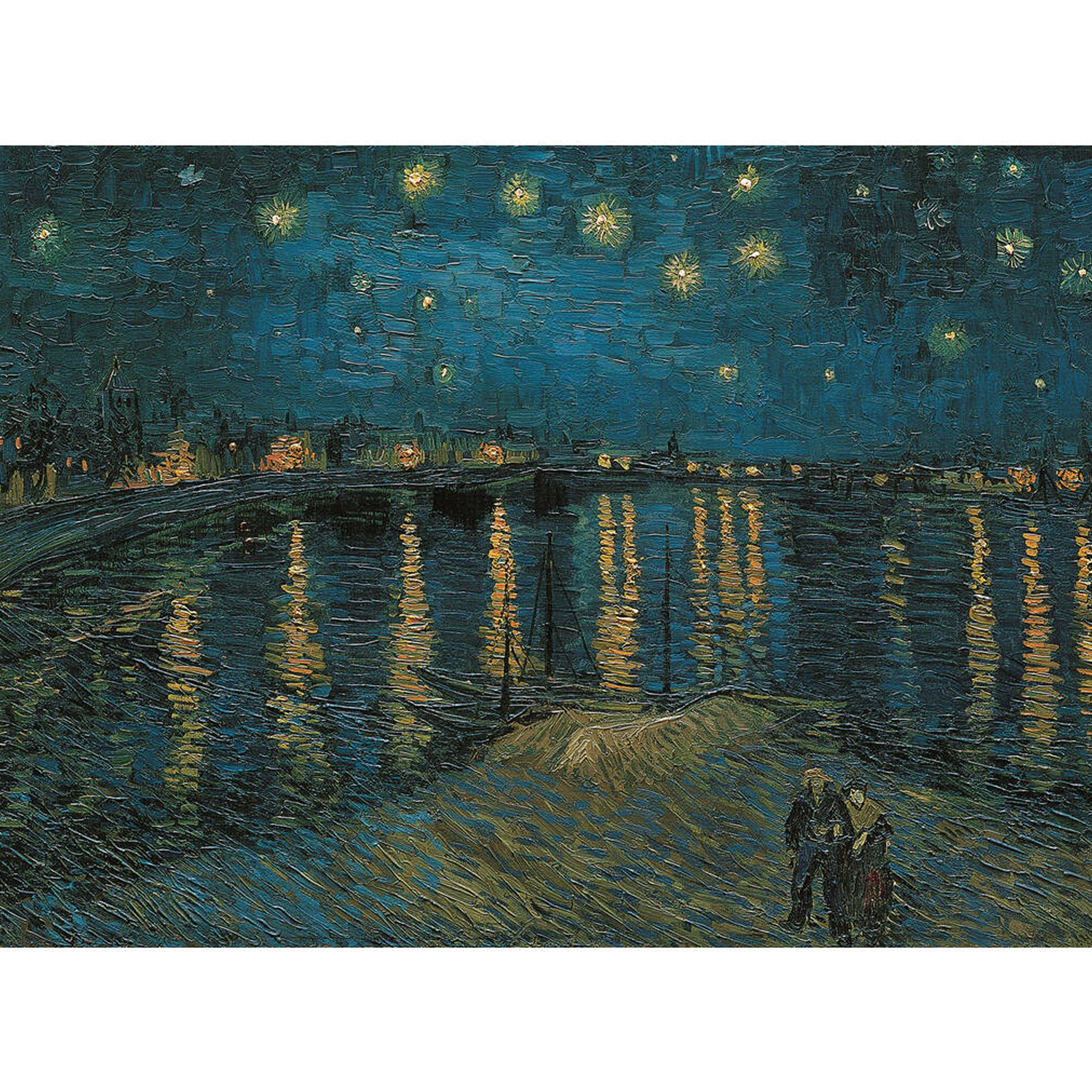 Clementoni Puzzle 1000 Pezzi Museum Collection Van Gogh Notte stellata sopra il Rhone 69x50 cm