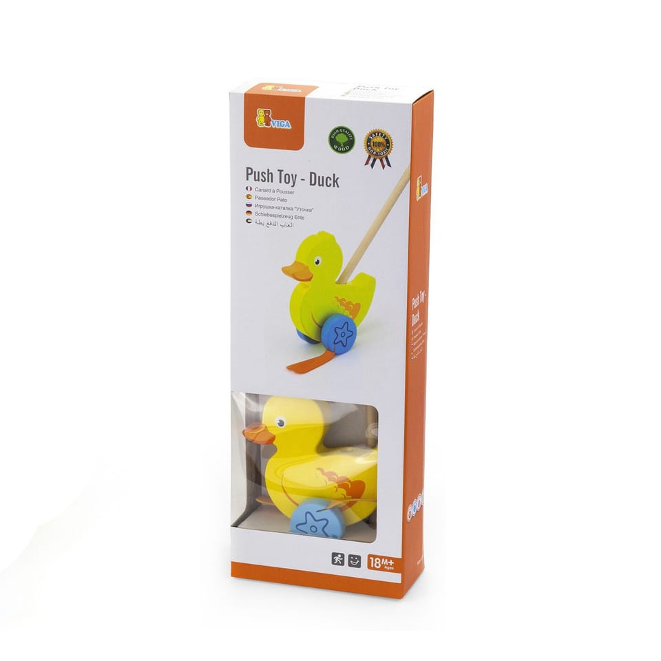 Viga - Papera in Legno "Spingi e Vai" - Gioco Educativo Trainabile